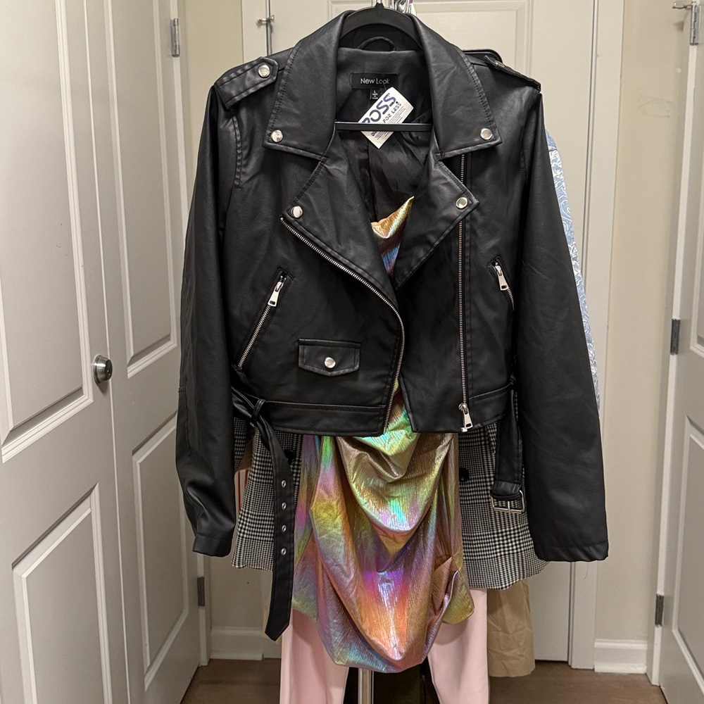 Black Faux Leather Jacket - Picture 2 of 5